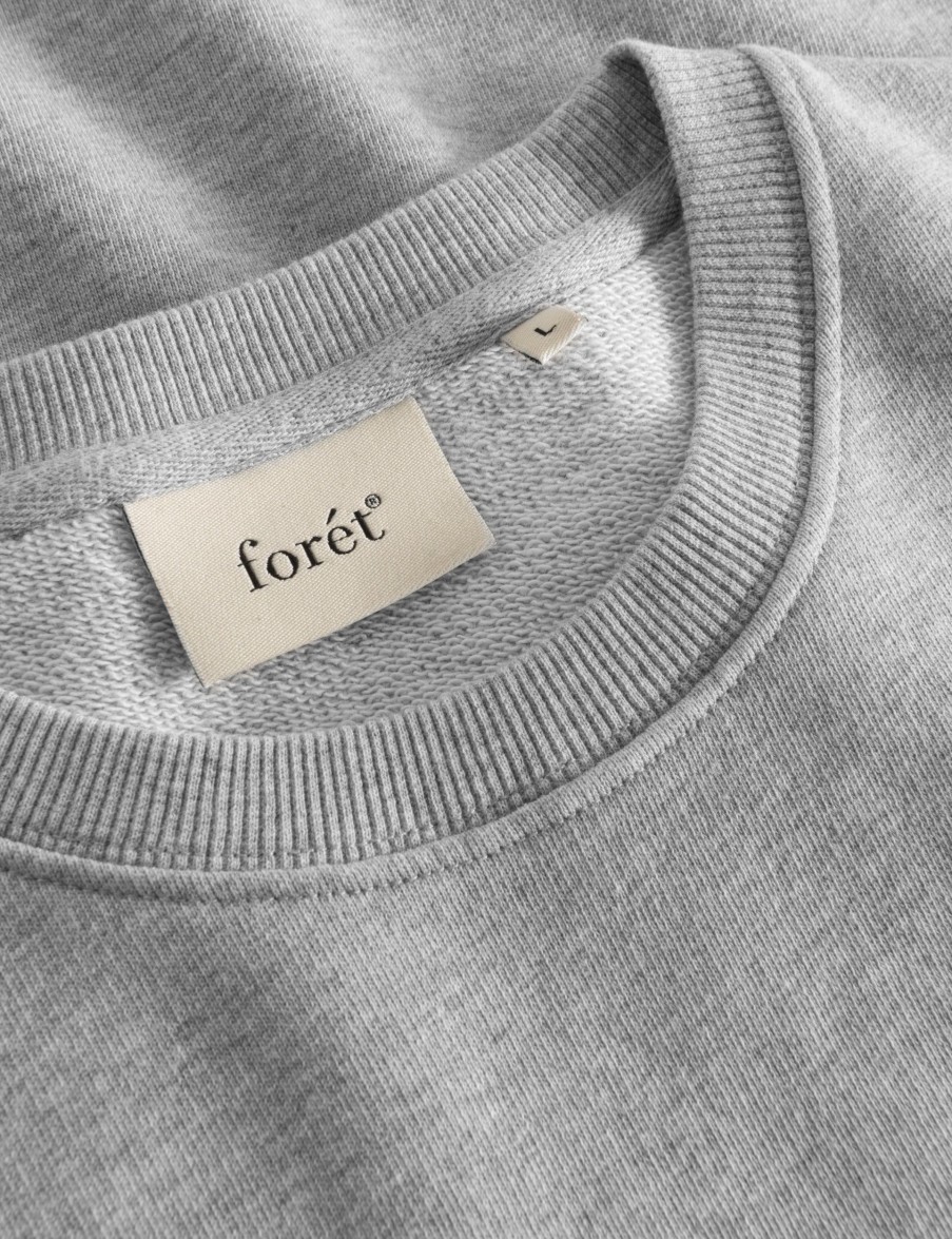 Forét Tide Sweatshirt-Lt Grey Mel/ Dk Green | Sweatshirts