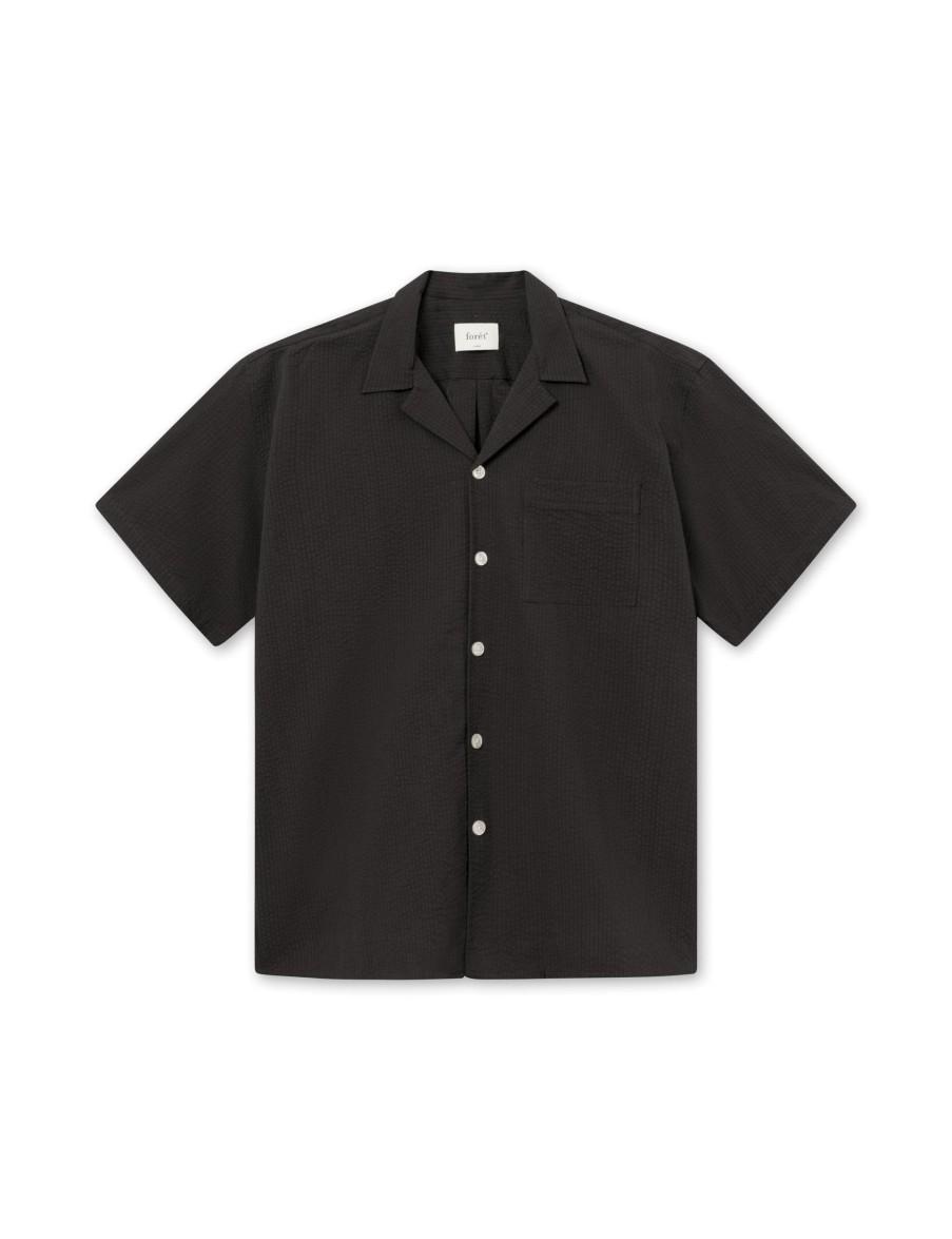 Forét Hush Ss Shirt-Washed Black | Shirts