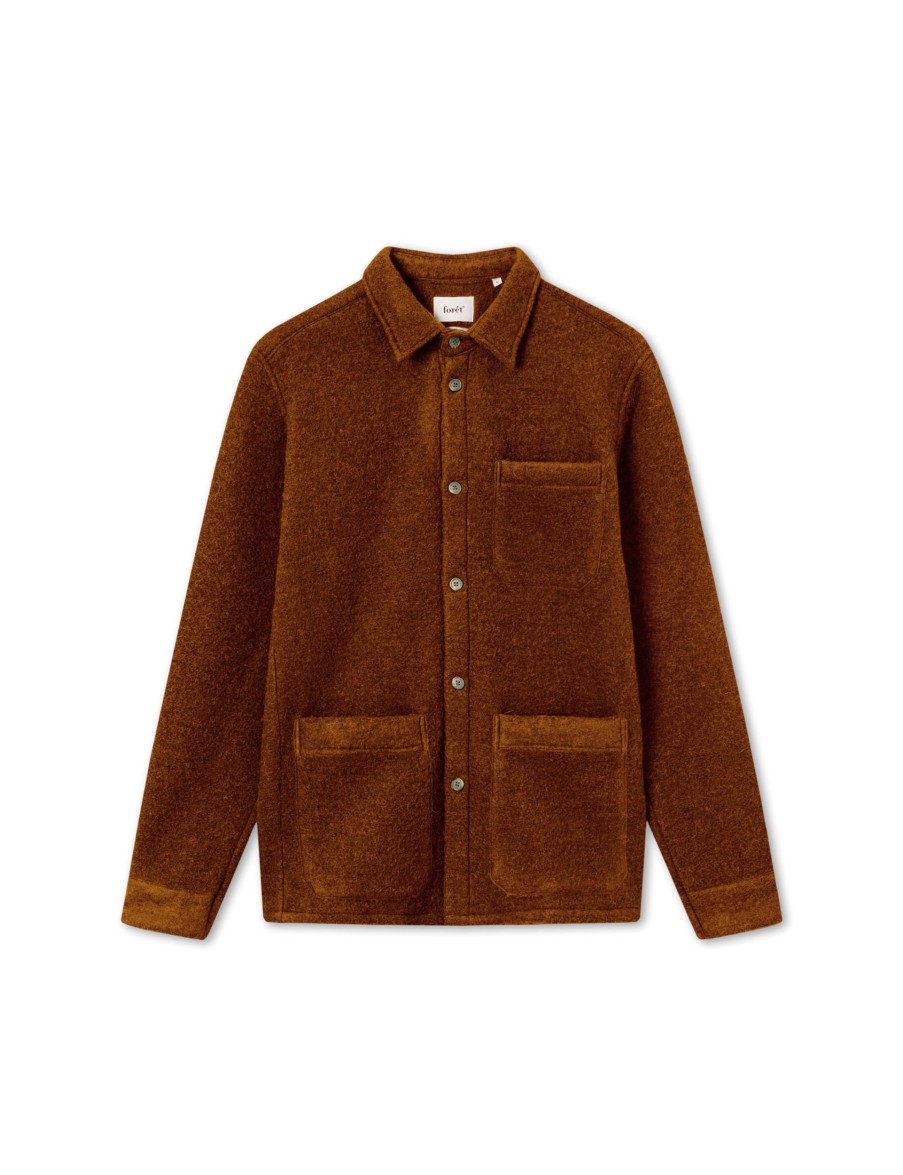 Forét Ivy Wool Overshirt-Rubber | Overshirts