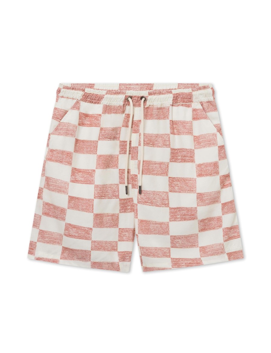 Forét Retreat Tencel Ripstop Shorts-Brick Print | Shorts