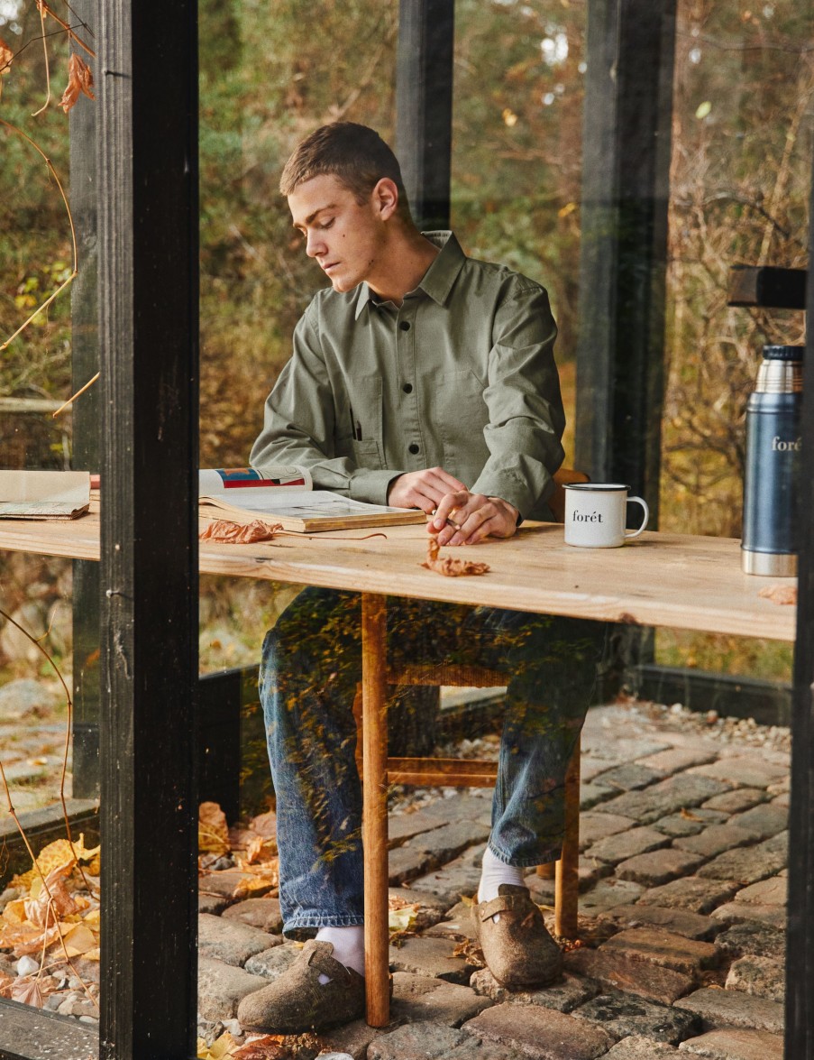 Forét Ledge Overshirt-Dark Olive | Shirts