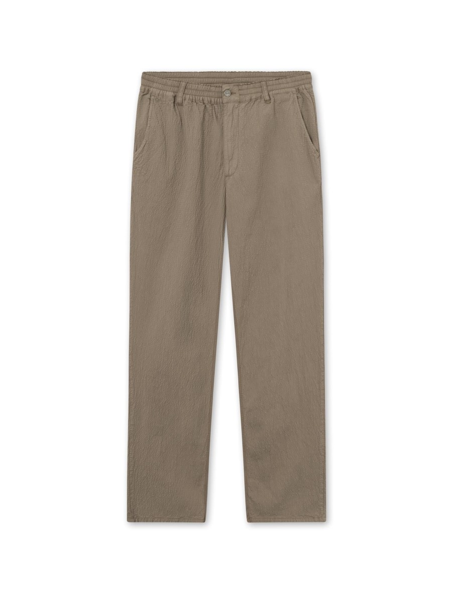 Forét Clay Seersucker Pants-Taupe | Pants