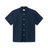 Forét Serene Linen Ss Shirt-Navy | Shirts