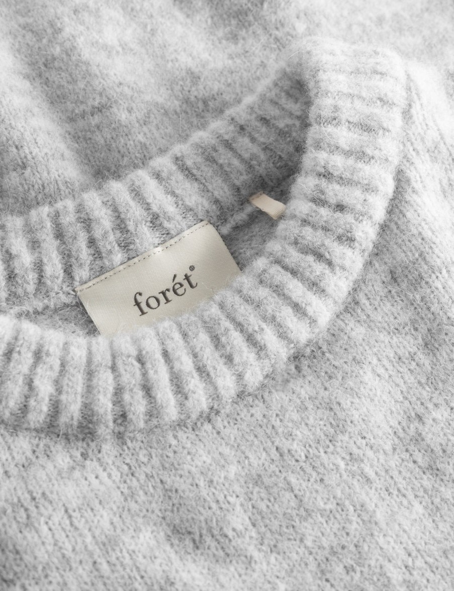 Forét Alpine Knit-Light Grey Melange | Sweatshirts