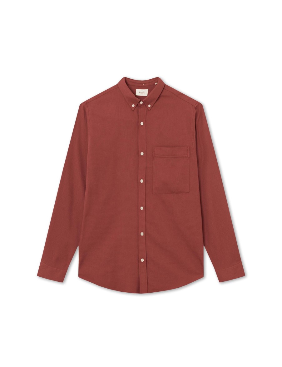 Forét Drift Shirt-Red Ochre | Shirts