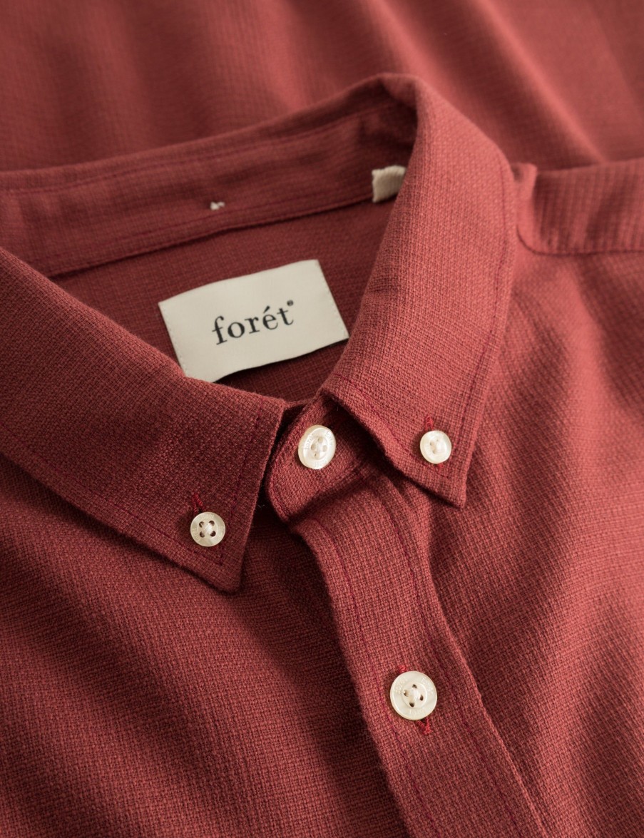 Forét Drift Shirt-Red Ochre | Shirts