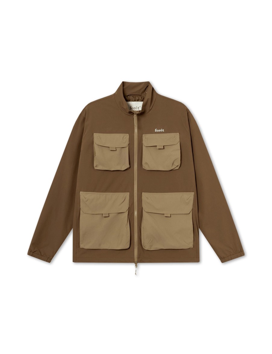 Forét Sizzle Jacket-Brown | Sweatshirts