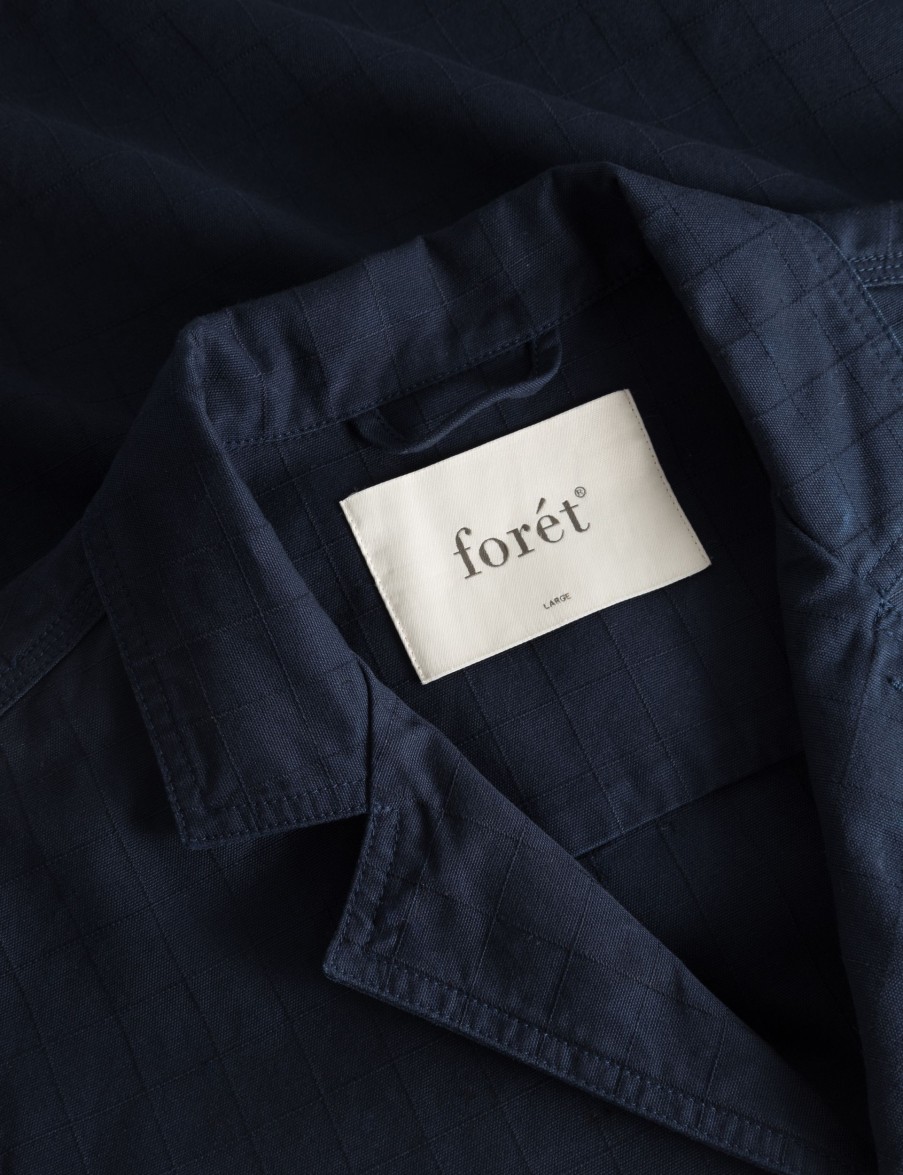 Forét Valley Unconstructed Blazer-Navy | Overshirts