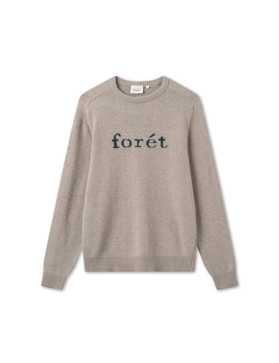 Forét Meadow Wool Knit-Khaki/Darkgreen | Knitwear