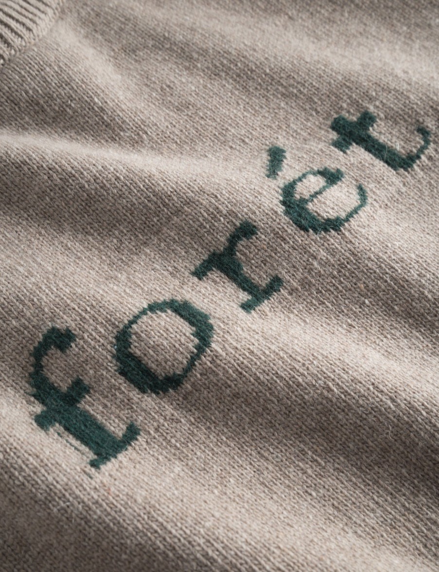 Forét Meadow Wool Knit-Khaki/Darkgreen | Knitwear