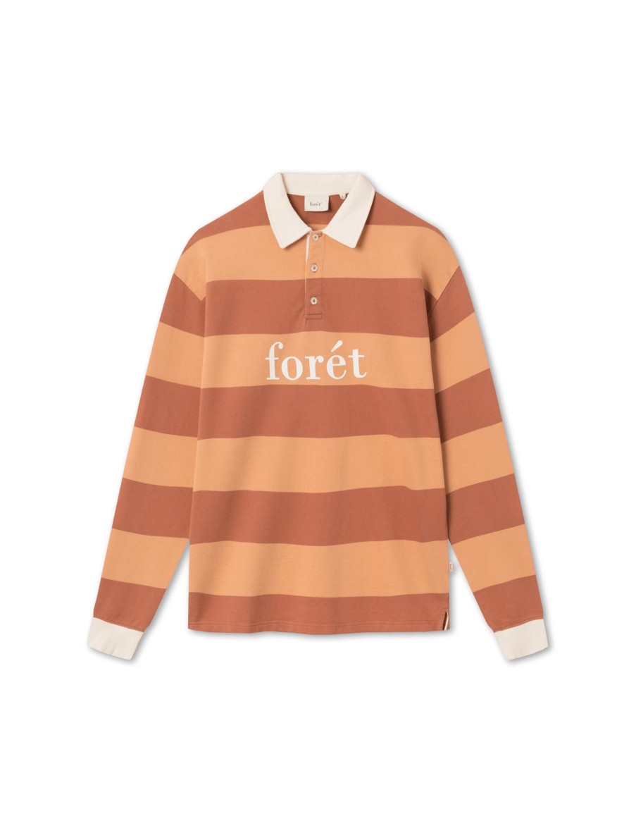 Forét Match Polo Sweatshirt-Sandstone/Brick | Sweatshirts