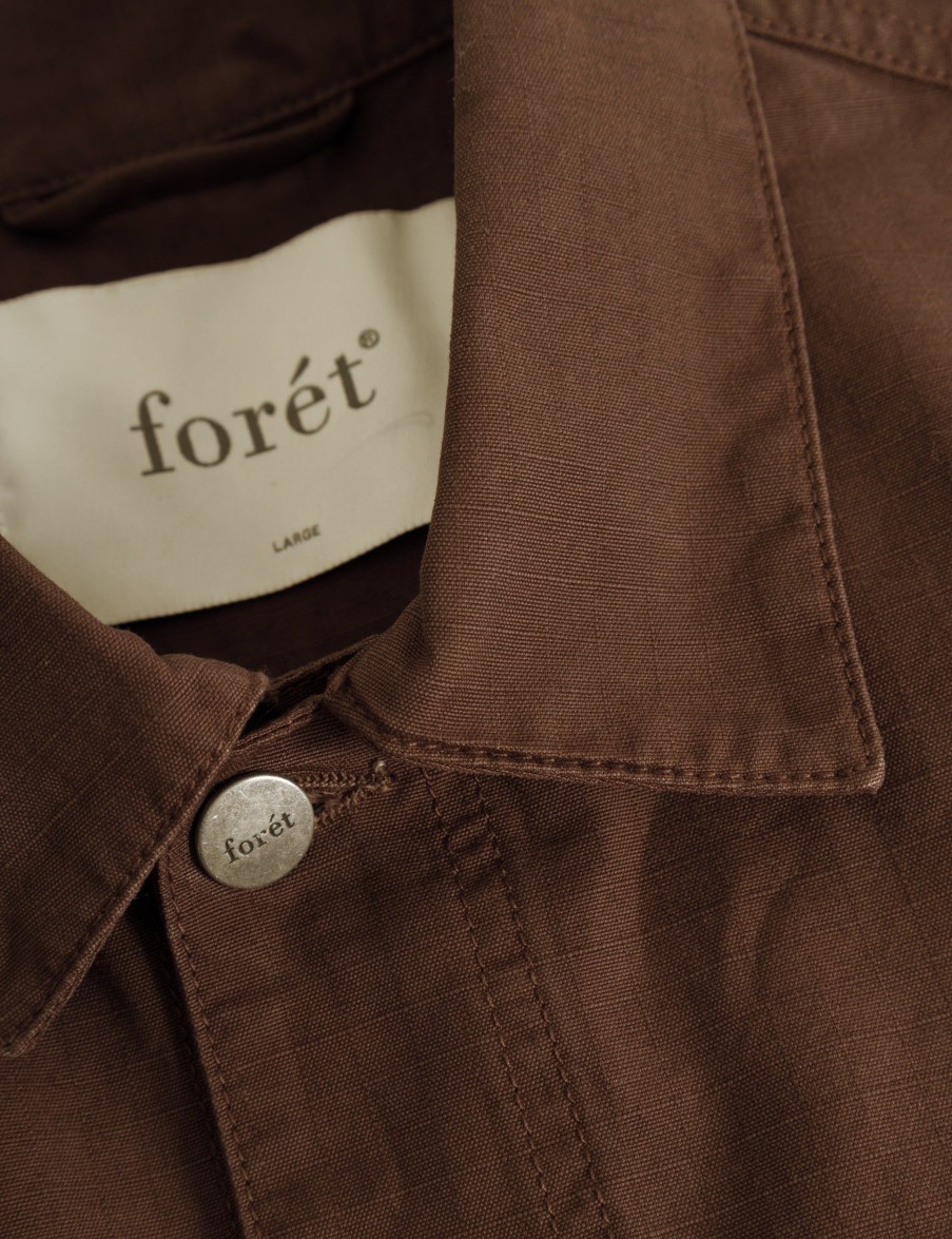 Forét Amble Overshirt-Brown | Overshirts