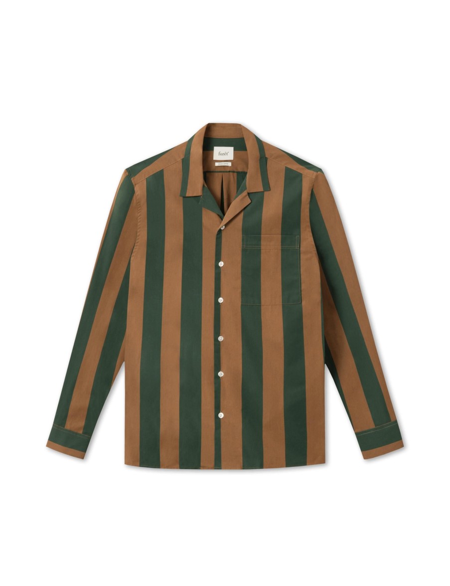 Forét Blunder Pyjamas Shirt-Rubber/Dark Green | Shirts