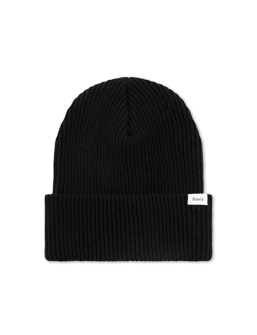 Forét Forest Beanie-Black | Knitwear