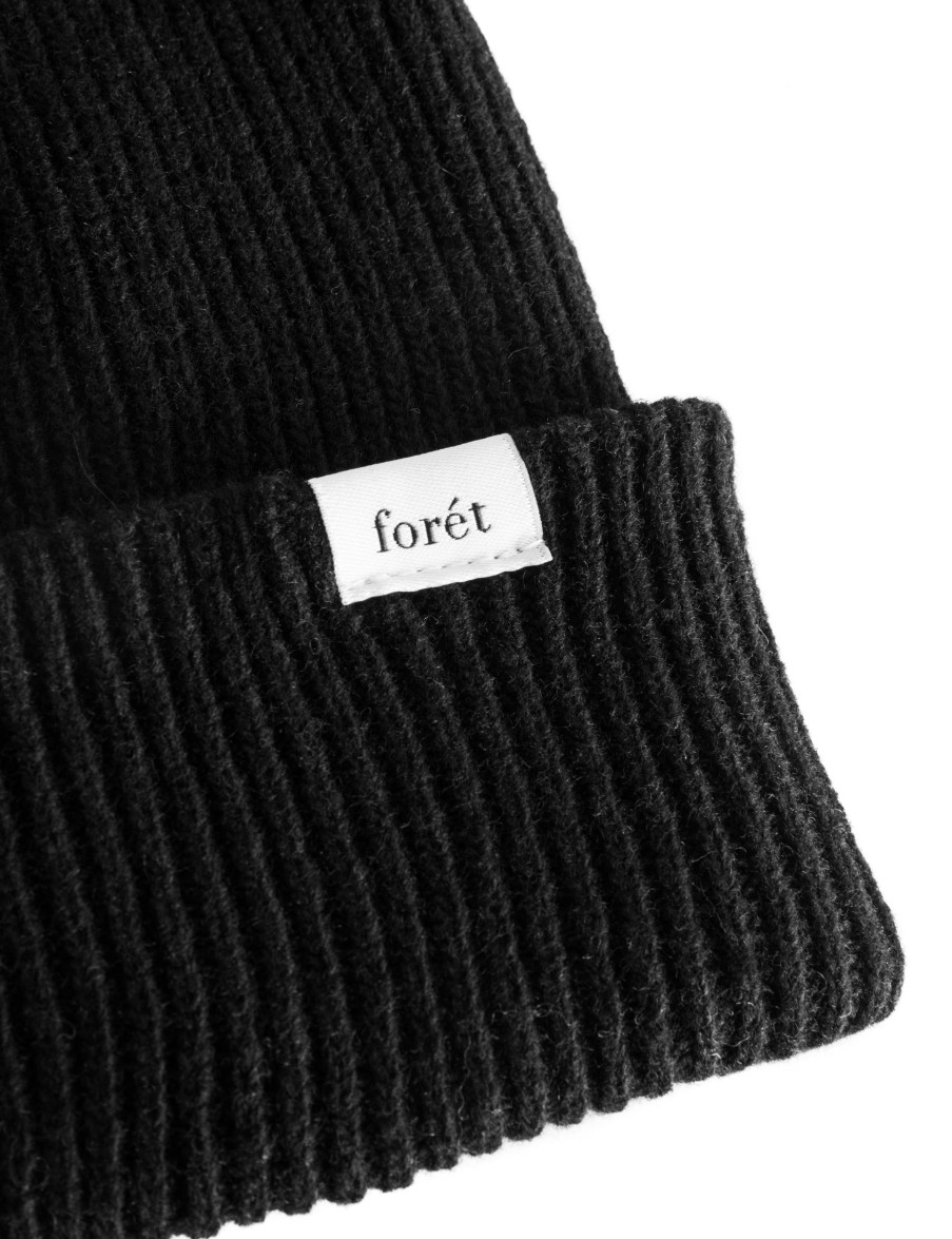 Forét Forest Beanie-Black | Knitwear