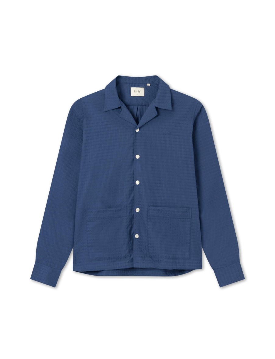 Forét Loom Shirt-Navy | Shirts