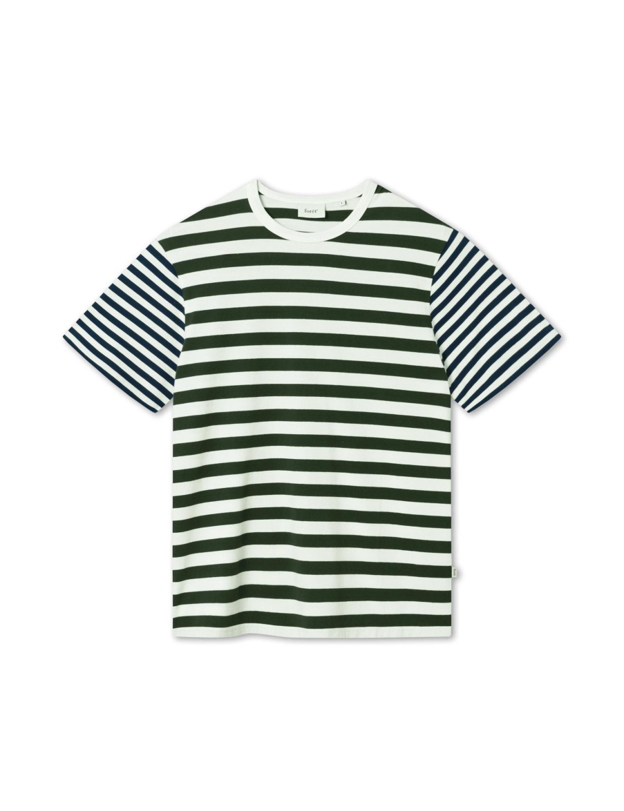 Forét Lob T-Shirt-Cloud/Dark Green | T-Shirts