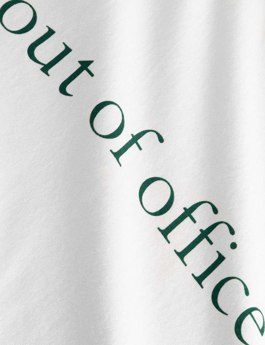 Forét Out T-Shirt-White/Dark Green | T-Shirts