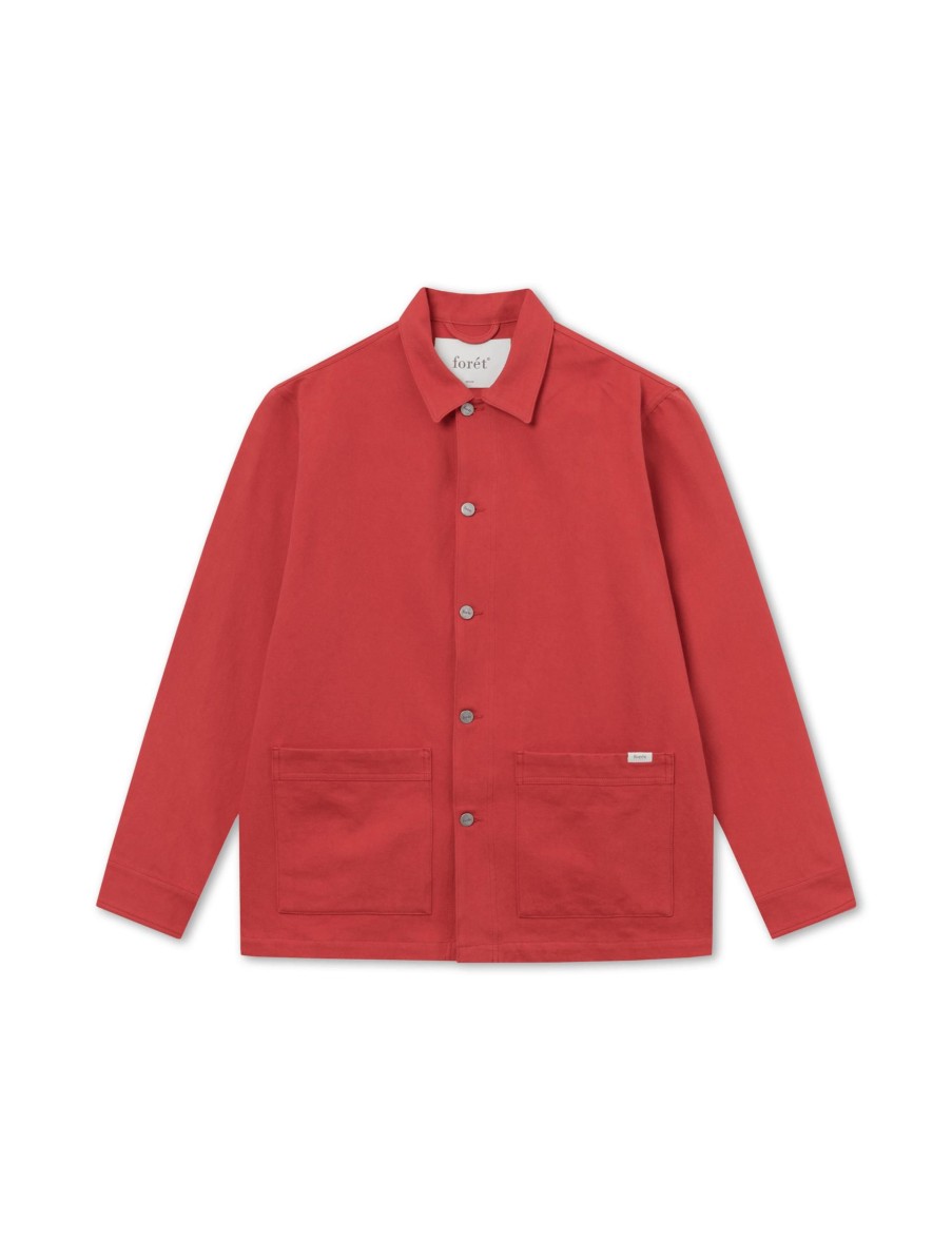 Forét Angler Club Overshirt-Agari Red | Overshirts