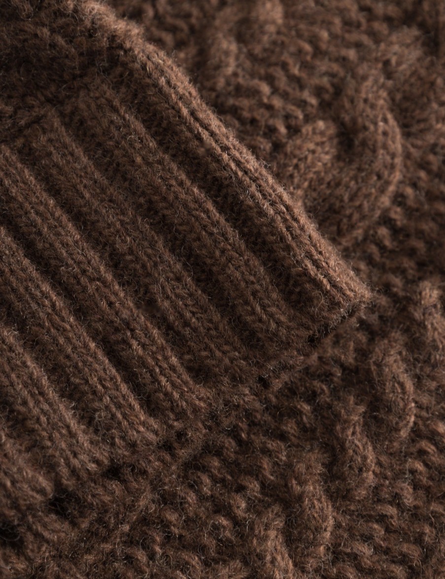 Forét Top Cable Beanie-Brown | Accessories