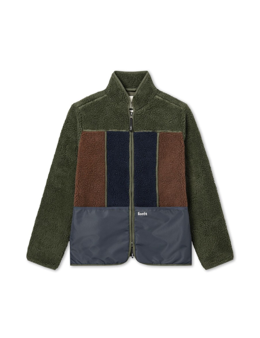 Forét Mountain Fleece Jacket-Army Block | Jackets