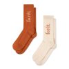 Forét Camino Socks 2-Pack-Burnt Orange/Cloud | Accessories