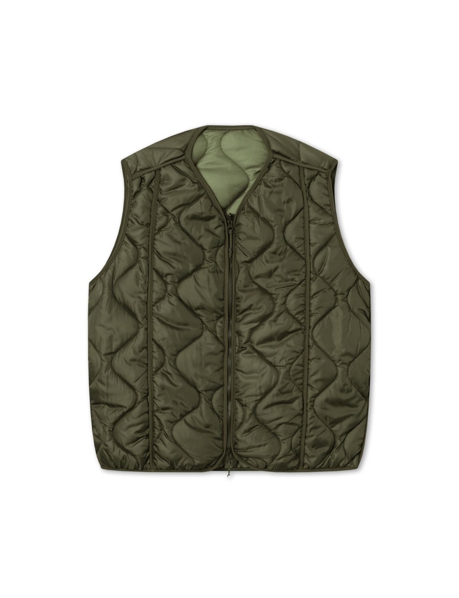 Forét Fresh Reversible Liner Vest-Army | Jackets