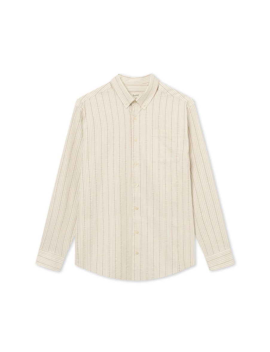 Forét Crest Dove Shirt-Rubber Stripe | Shirts