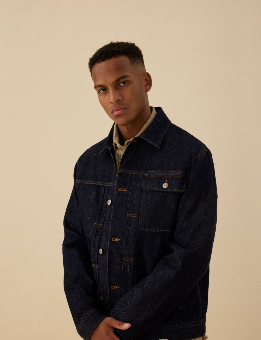 Forét Hazy Denim Jacket-Raw Denim | Jackets