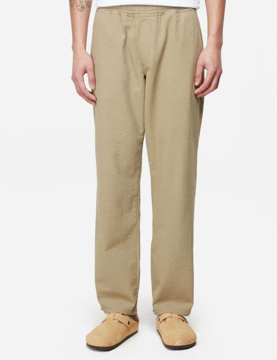 Forét Calm Pants-Olive Seersucker | Pants