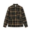 Forét Ivy Wool Overshirt-Brown Check | Shirts