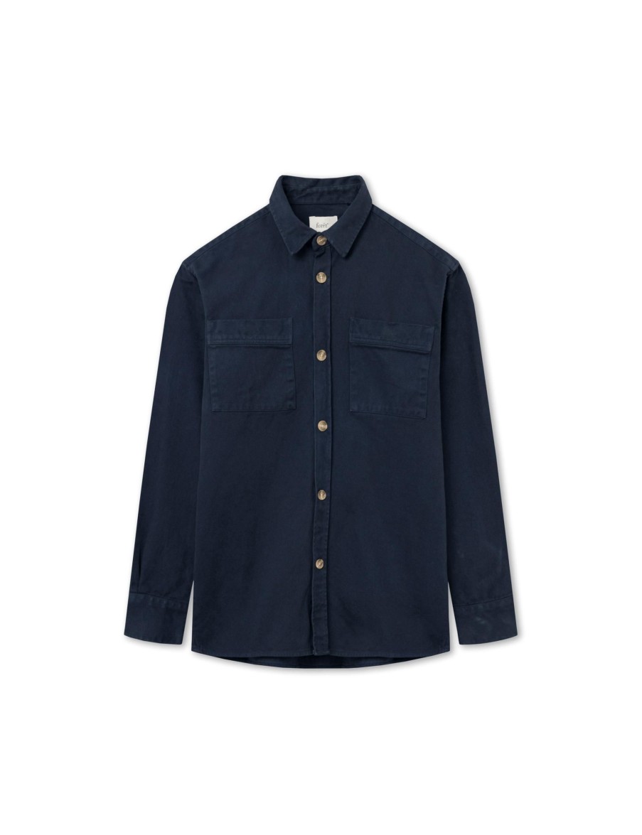 Forét Mellow Shirt-Navy | Shirts