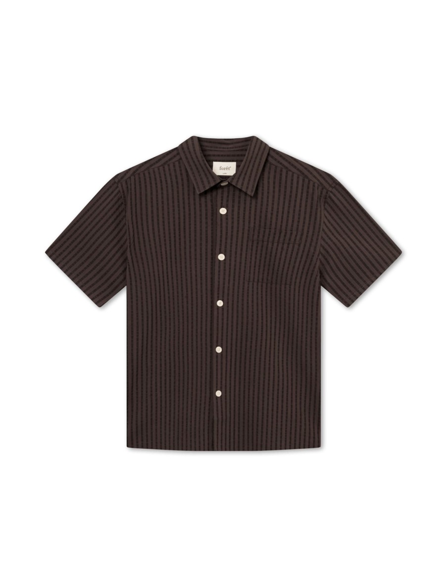 Forét Vole Seerscuker Ss Shirt-Deep Brown | Shirts