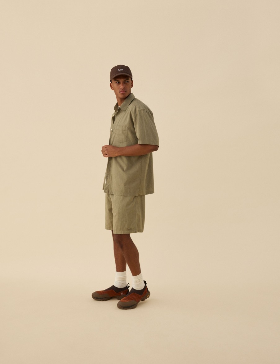 Forét Serene Linen Ss Shirt-Dusty Olive | Shirts