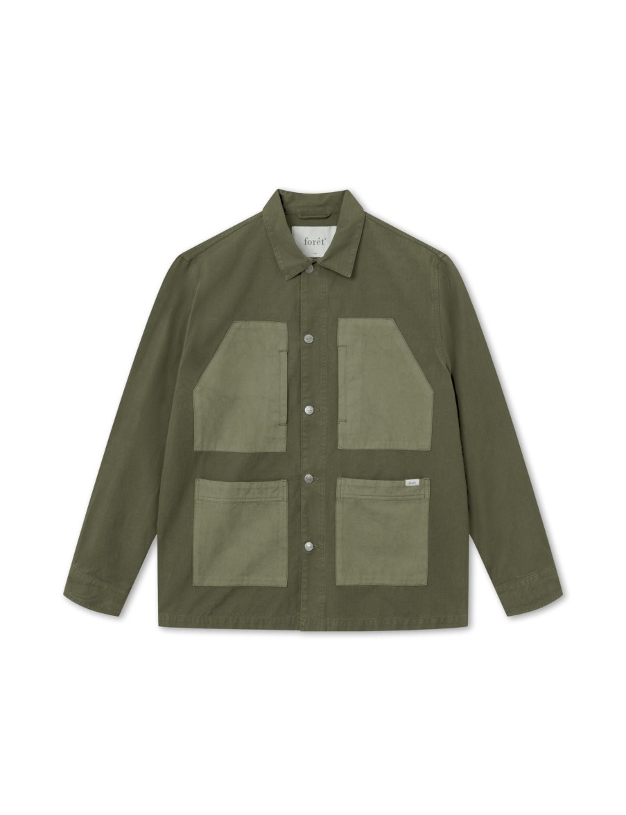 Forét Amble Overshirt-Army | Shirts