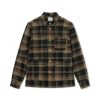 Forét Ivy Wool Overshirt-Brown Check | Overshirts