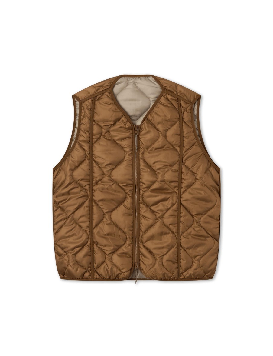 Forét Fresh Reversible Liner Vest-Brown | Jackets