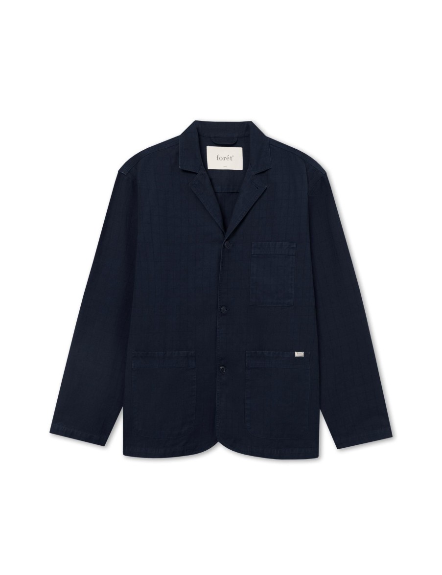 Forét Valley Unconstructed Blazer-Navy | Shirts