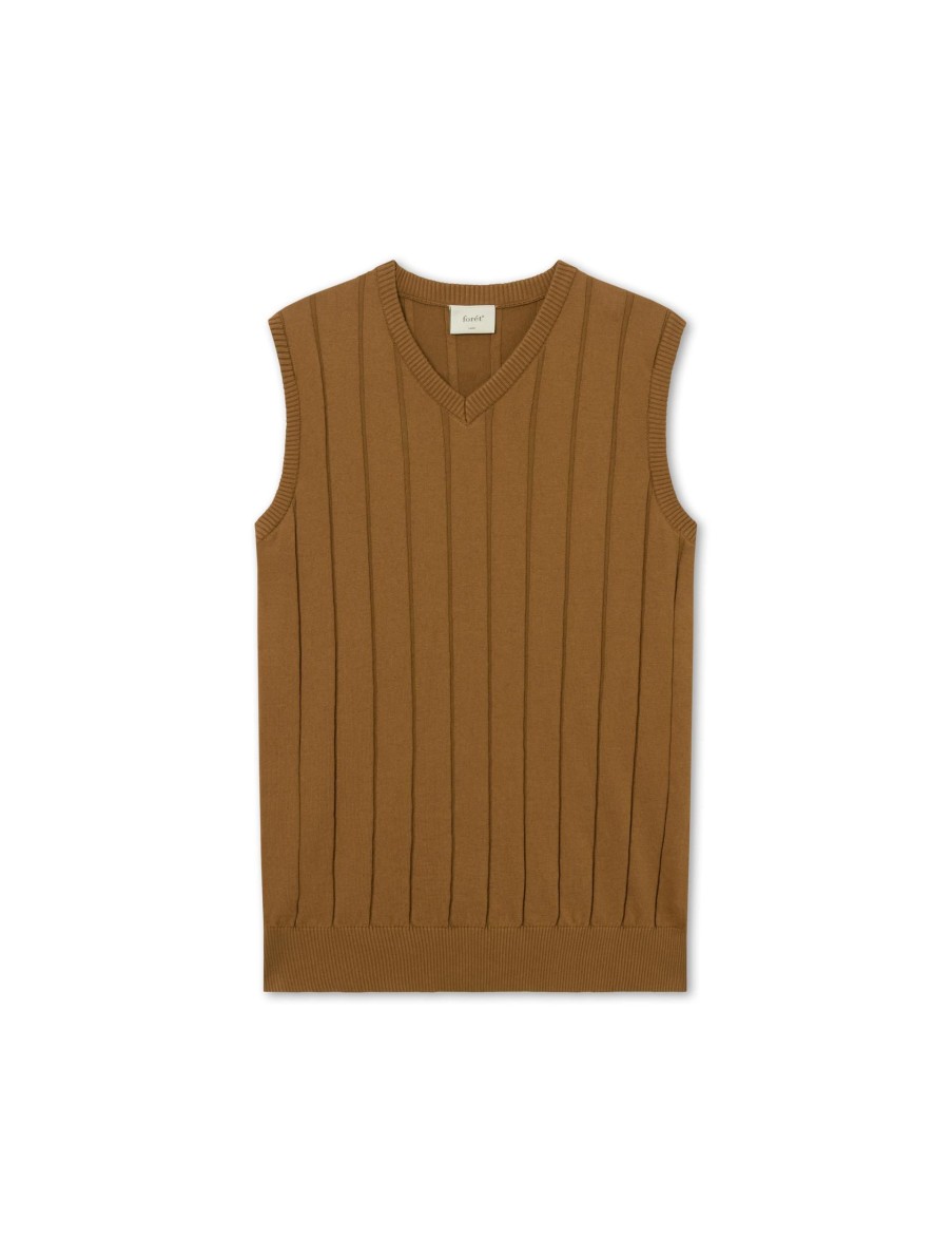 Forét Flume Knit Vest-Rubber | Vests