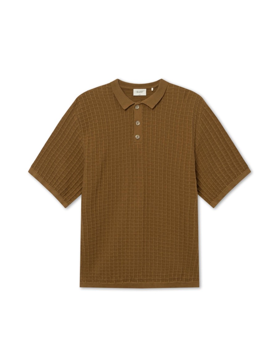 Forét Loch Polo Knit-Rubber | Knitwear