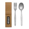 Forét Muranokajiya X Foret-Fork & Spoon Set-Titanium | Goods