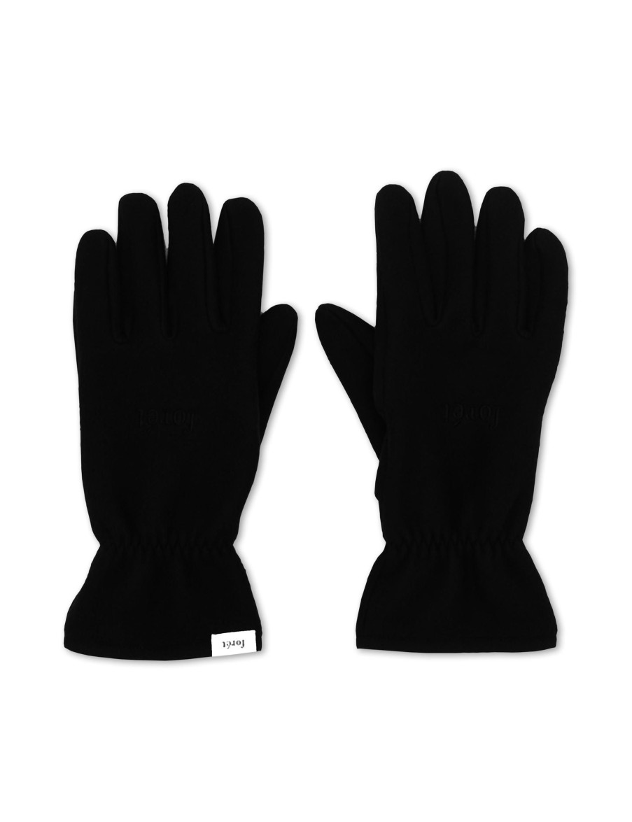 Forét Snowy Fleece Gloves-Black | Accessories