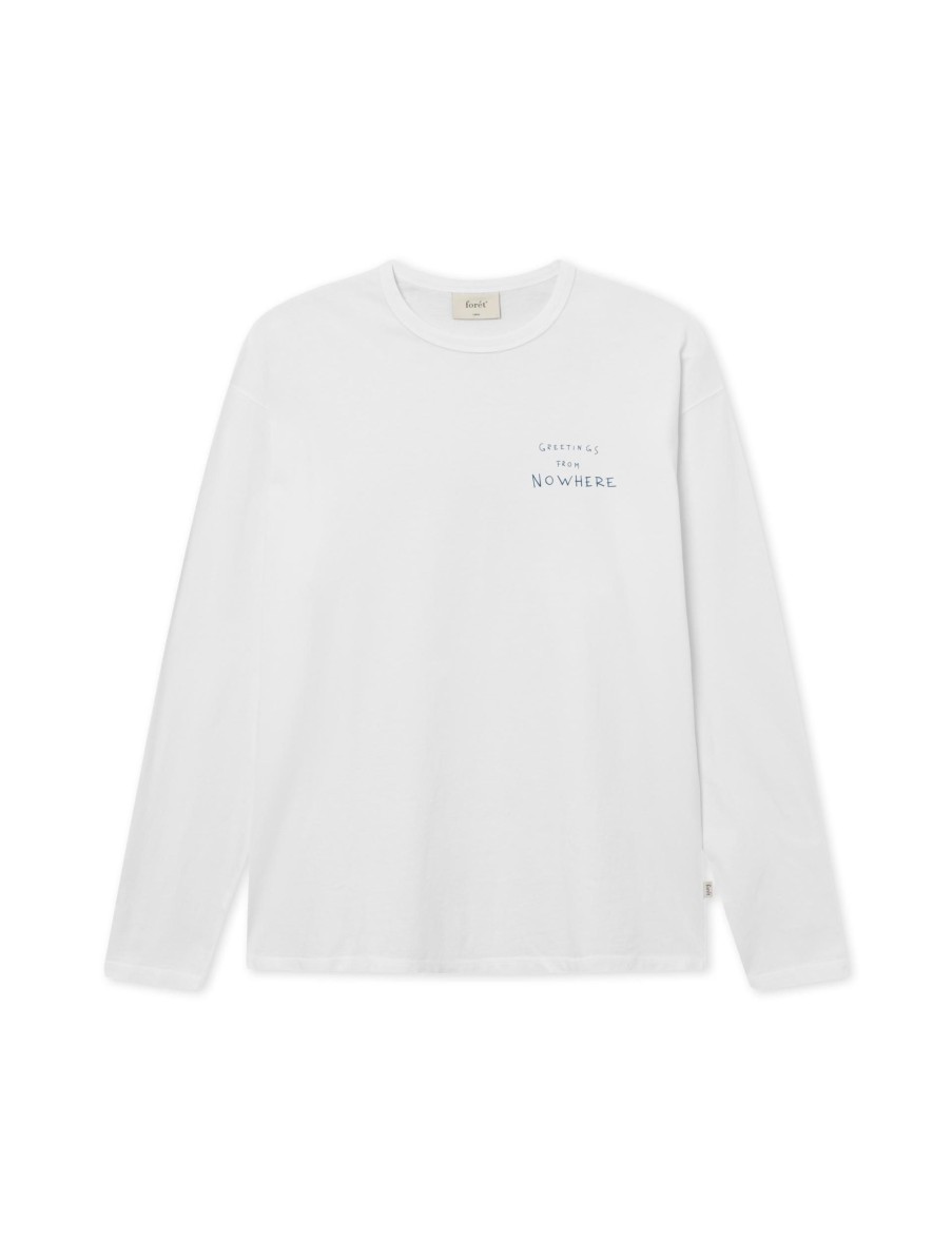 Forét Paddle Longsleeve-White | T-Shirts