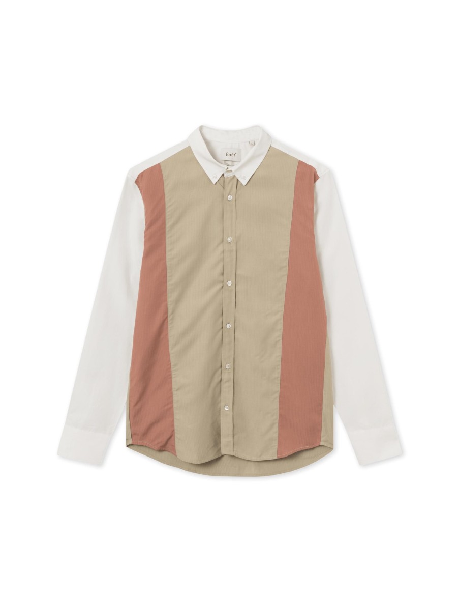 Forét Dart Ripstop Shirt-Brick/Khaki/Cloud | Shirts