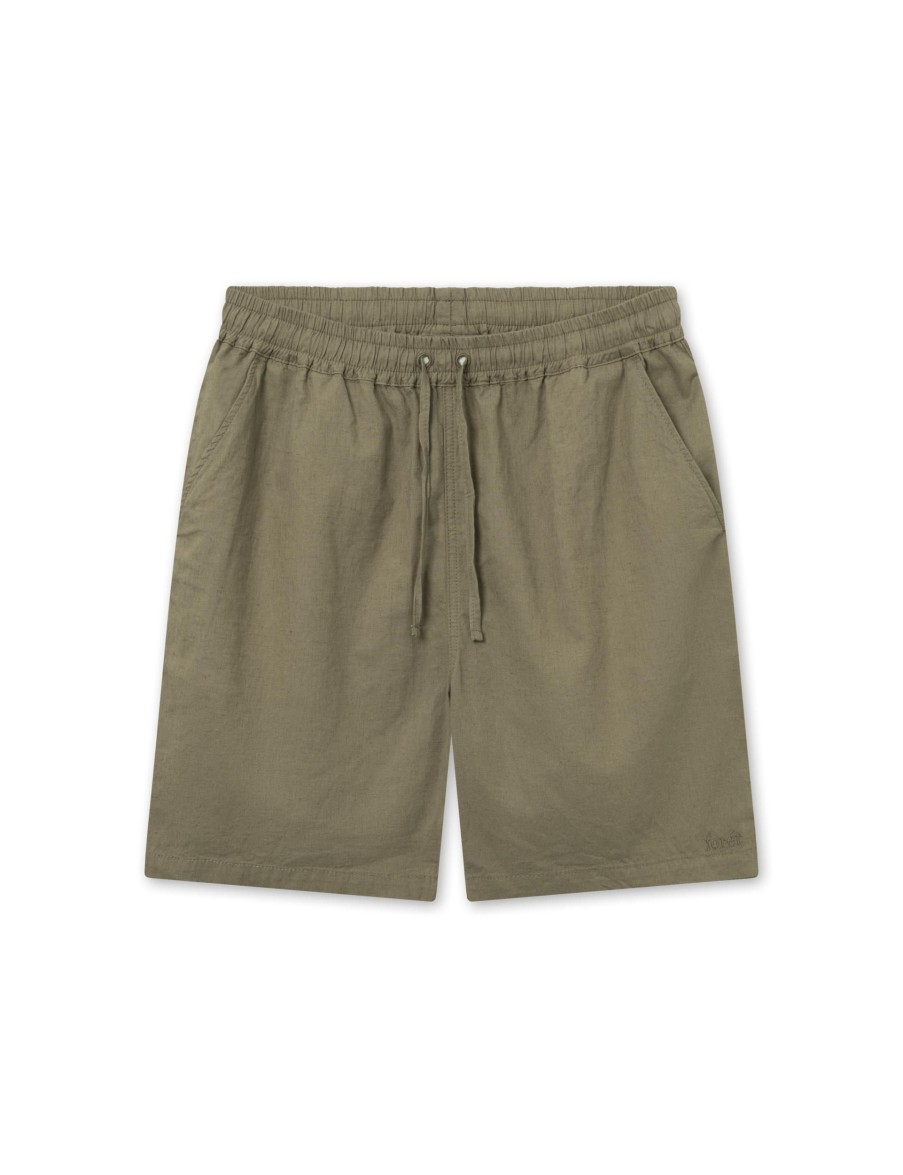 Forét Serene Linen Shorts-Dusty Olive | Shorts