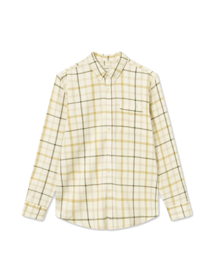 Forét Grip Check Shirt-Cloud Check | Shirts