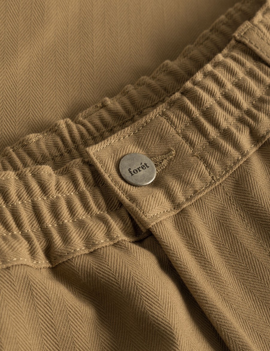 Forét Clay Herringbone Pants-Khaki | Pants