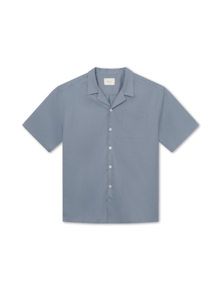 Forét Basin Ss Shirt-Vintage Blue | Shirts