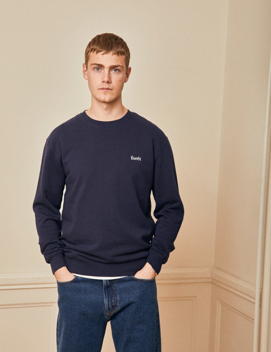 Forét Ash Sweatshirt-Navy | Sweatshirts