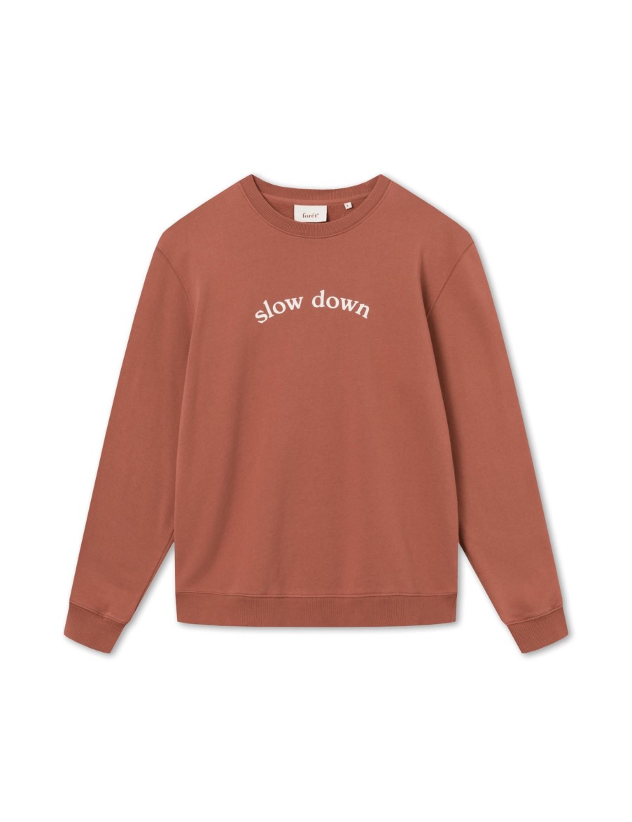 Forét Tide Sweatshirt-Brick/White | Sweatshirts